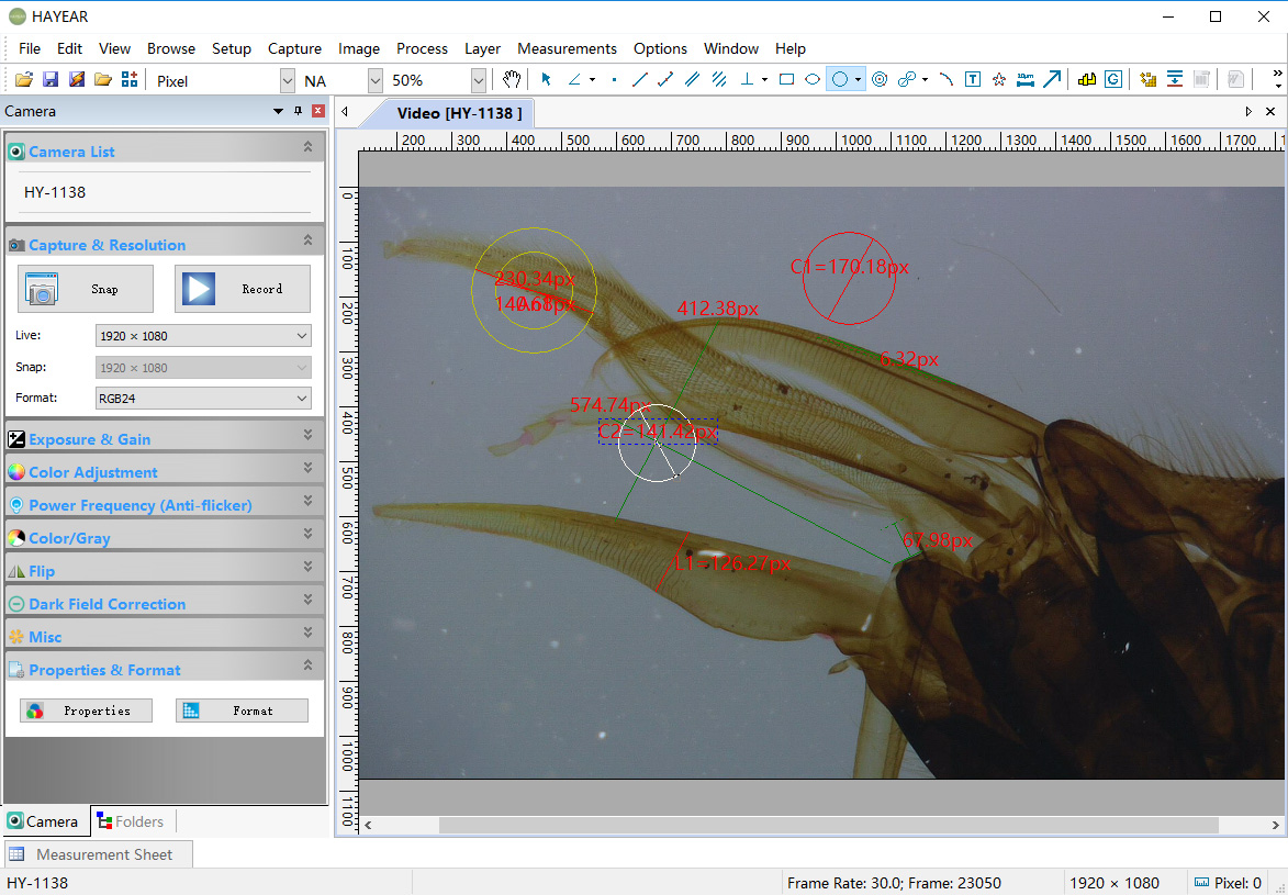 industrial microscope measure software 