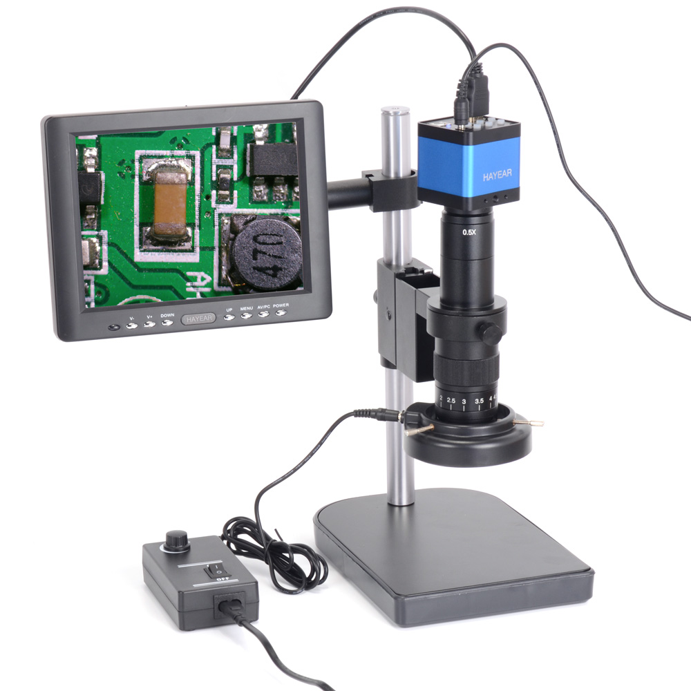 Full Set 16MP Industrial Microscope Camera HDMI USB Outputs with 180X C-mount Lens