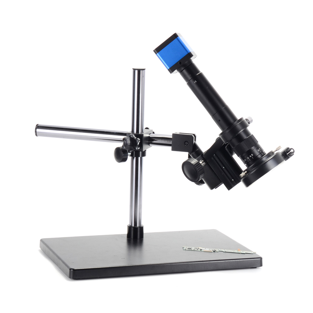 Big Stereo Stand HAYEAR 16MP HDMI Microscope Camera Kit for Industry Lab PCB USB Output TF Card Video Recorder 180X C-Mount Lens 144 LED Light 