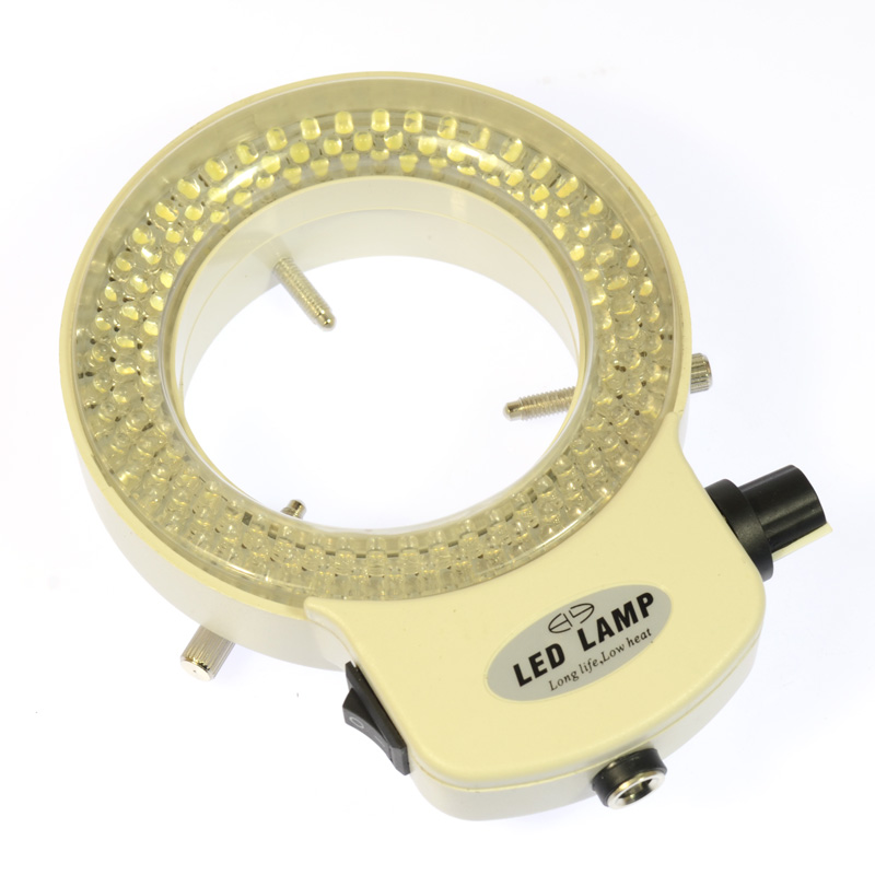 Adjustable 144 LED Ring Light illuminator Lamp For Industry Stereo Microscope Digital Camera Magnifier with Power Adapter White