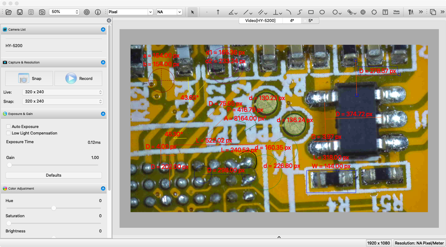 HAYEAR microscope camera mac measure software