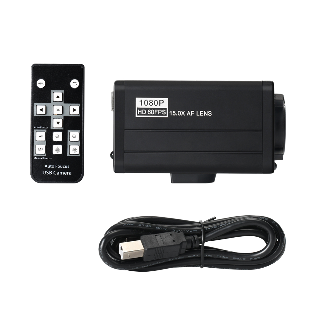 Auto-focus 1080P USB2.0 15X Lens C-mount Video Microscope Camera High Speed Free Driver