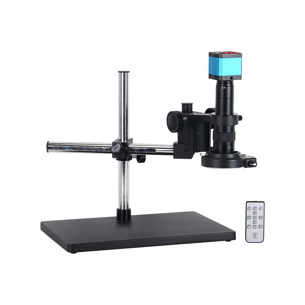 HAYEAR 14MP HDMI HD USB Digital Industry Video Microscope Camera Set+Big Boom Stand Universal bracket +180X C-MOUNT Lens+144 LED Light