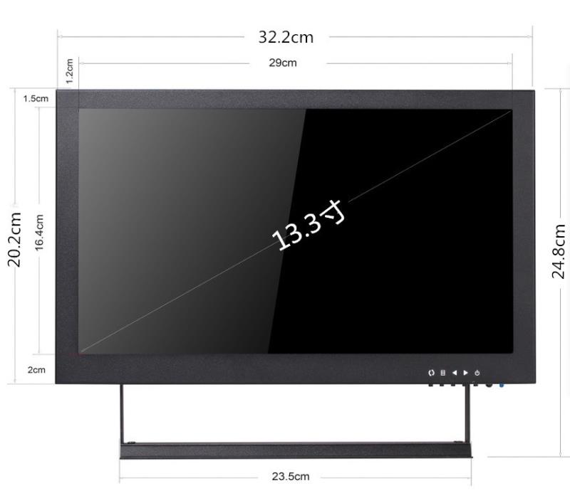 HD LCD Monitor 1920*1080 13.3 inch for HDMI camera Display High Quality