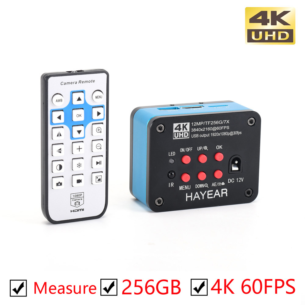 4K 60FPS HDMI Industrial Electronic Digital Video Microscope Camera HY-5299 Compatible with Windows/Mac/Linux