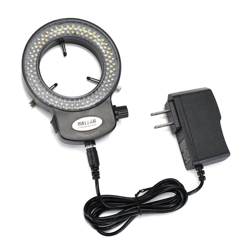 144 LED Ring Light illuminator Lamp For Industry Stereo Microscope Digital Camera Magnifier with AC Power Adapter